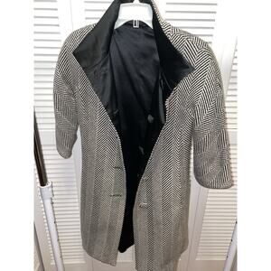 Isaac Mizrahi Retro Vintage Mrs. Maisel inspired Herringbone Coat reversible!